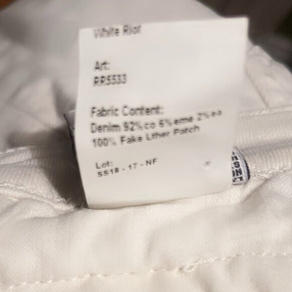 R13 Low-Rise Biker Boy 5 Stretch Trendy Pockets Cropped Designer Jeans White 26 - Picture 6 of 7